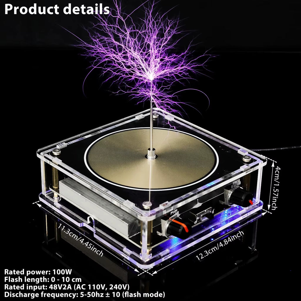 Bluetooth-Compatible Tesla Coil Speaker with Electric Arc Generator - Interactive Science Experiment Kit